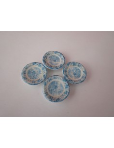 Platos set de 4 decorados
