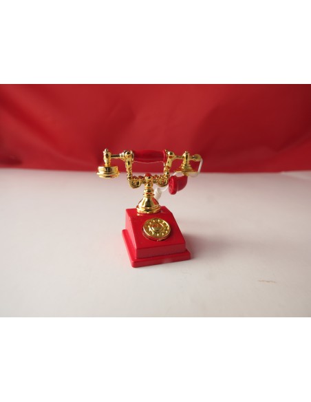 Telefono antiguo rojo