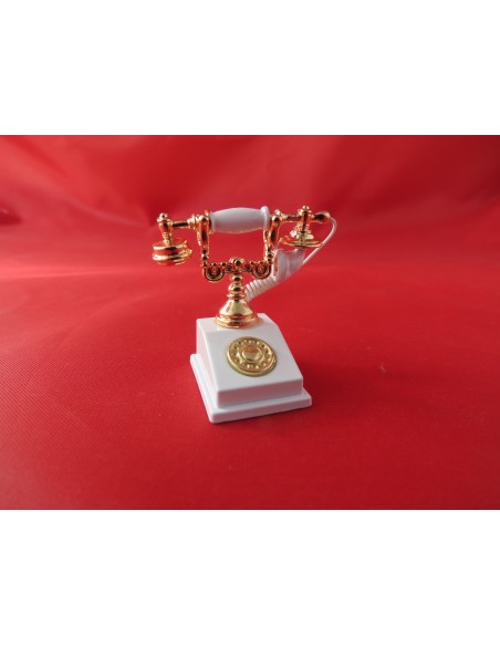 Telefono de epoca blanco