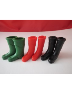 Botas altas de goma negras, rojas o verdes