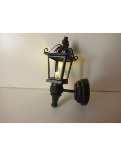 Farol negro de pared. LED 2