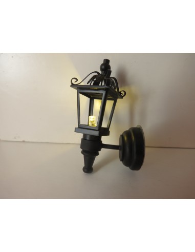 Farol negro de pared. LED