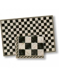 Papel mármol damero.