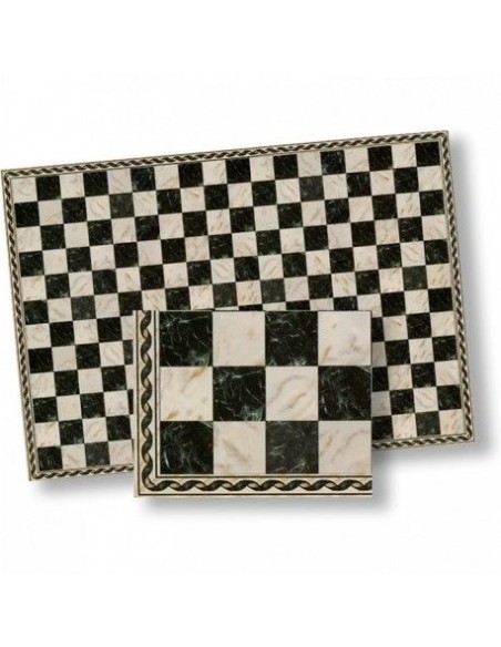 Papel mármol damero.