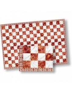 Papel mármol rojo/blanco