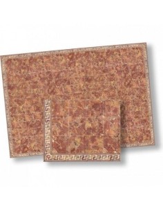 papel mármol  blanco liso /rojo