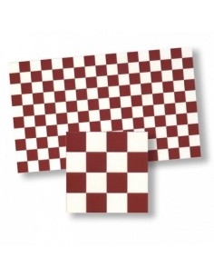 Azulejo, damero granate/blanco