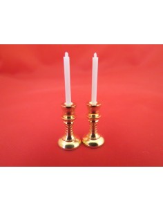 Candelabros dorados, pareja