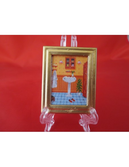 Cuadro para baño tonos amarillos