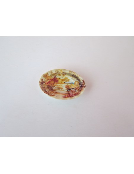 Bandeja de resina y decorada cartuja