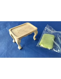 Escabel o banqueta sin pintar