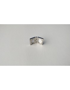 Marco doble de fotos plateado