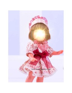 Vestido granate para mini Mariquita Perez