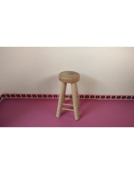 Taburete patas altas sin pintar